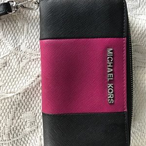 Michael Kors purple and black wallet